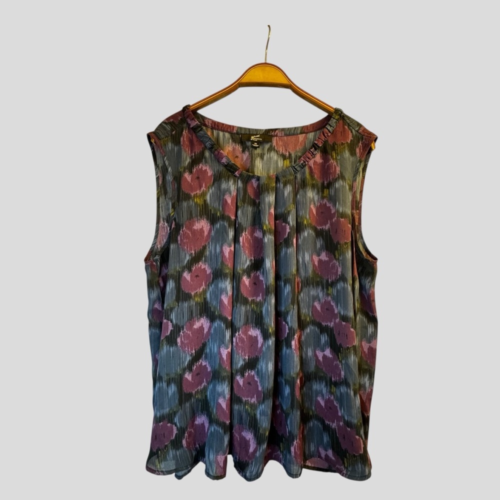 GNW Women’s Floral Print Sleeveless Blouse Boho Vintage Style Tank Top 2X